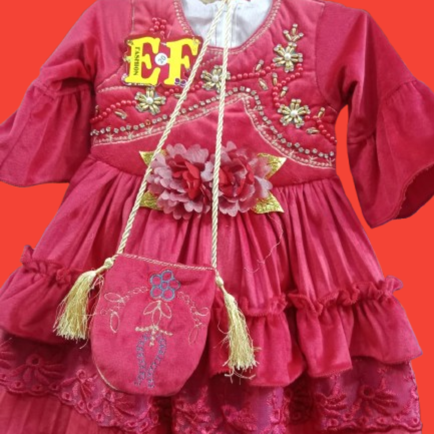 Girls Velvet Party Dress